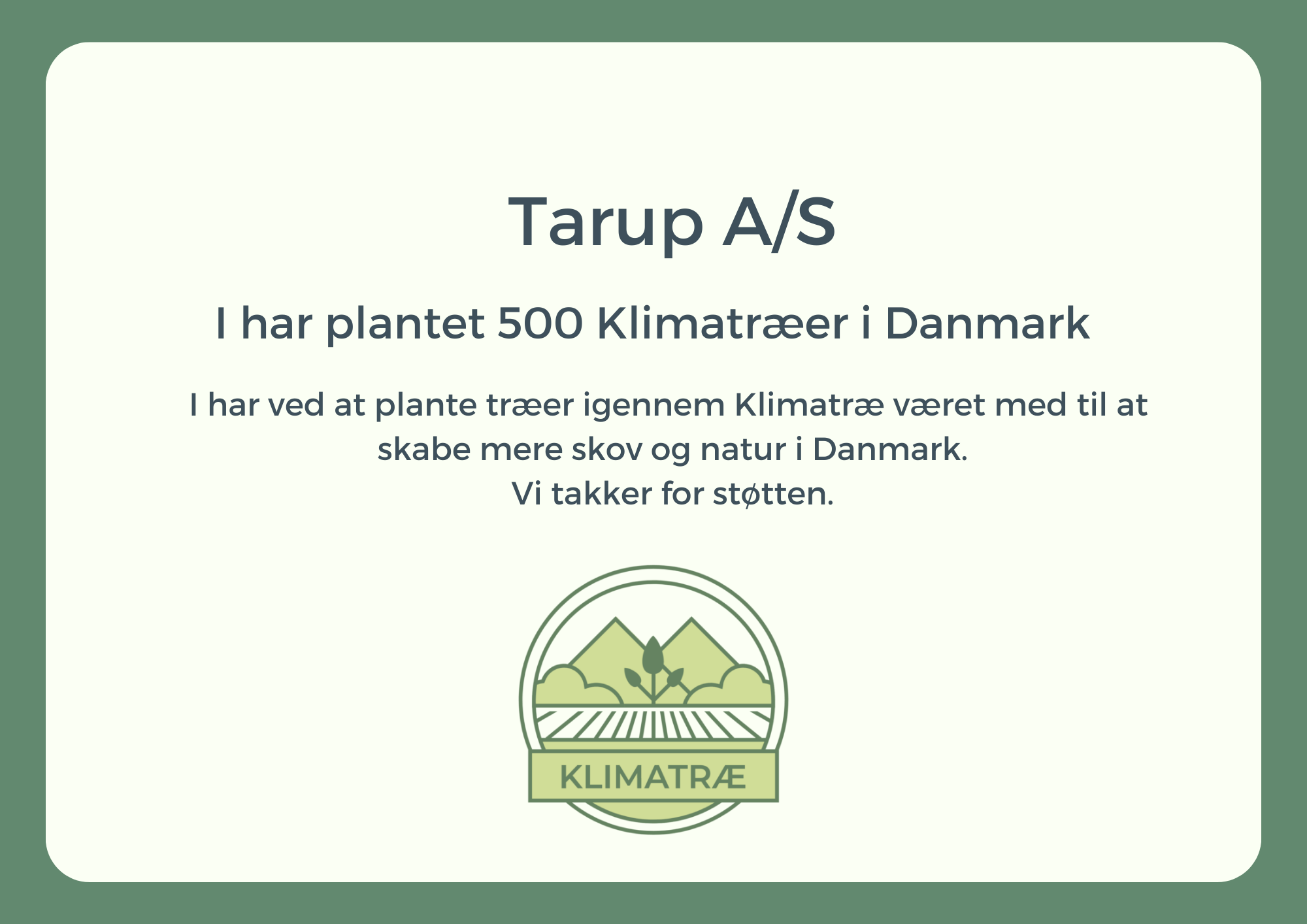 Tarup planter træer